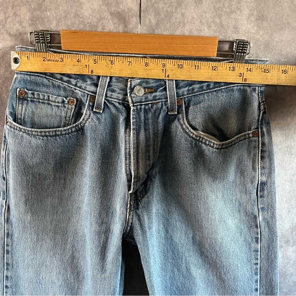 Levis 505 Jeans Mens Size 32 x 34 Regular Fit Blue Denim Straight Leg Vintage - Picture 5 of 8
